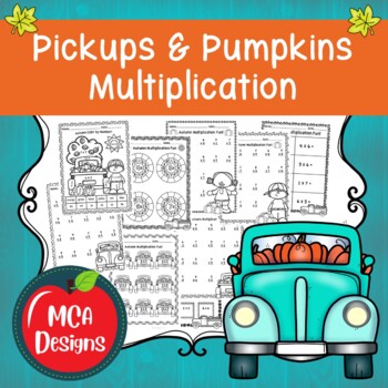Preview of Pickups and Pumpkins Multiplication