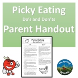 Picky Eating Handout, Feeding therapy/Speech therapy