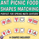 Picnic Ant Shapes Matching Game - Preschool Kinder Spring 