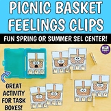 Picnic Basket Feeling Matching Clip Cards - PreK Kinder Sp