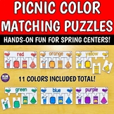 Picnic Color Matching Puzzles - Preschool Special Educatio