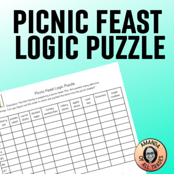 Preview of Picnic Feast Springtime Spring Logic Puzzle Critical Thinking Brainteaser