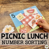 Picnic Lunch Number Sorting Mats for Preschool