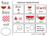Picnic OT activities and positional words, watermelon play