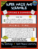Picnic Time Super Maze and Scramble Word Puzzle Game Summe