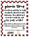 Picnic Time!  The Three Sounds of Suffix ed