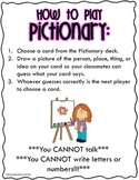 Pictionary Cards and Directions