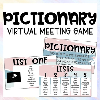 Preview of Pictionary: Virtual Meeting Game  |  Distance Learning