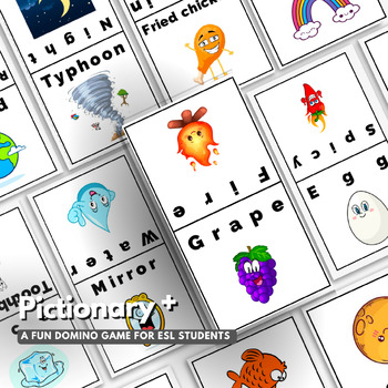 Preview of Pictionary + Game | ESL Lesson | Homeschool | Educational Activity | Printable