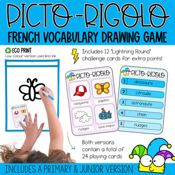 Preview of Picto-Rigolo: FRENCH Vocabulary/Drawing Game