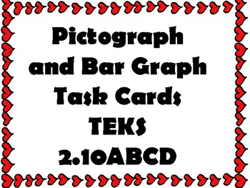 Preview of Pictograph Bar Graph Task Cards (TEKS 2.10ABCD)