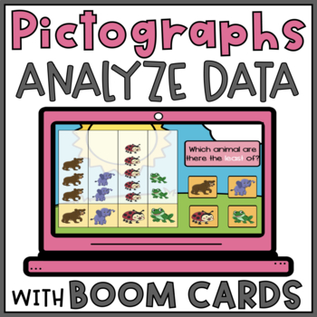 Preview of Pictographs Analyze Data Picture Graphs Digital BOOM Cards