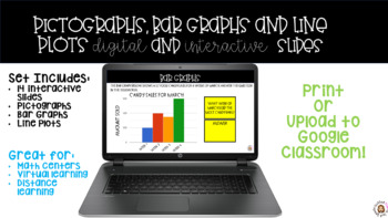 Preview of Pictographs, Bar Graphs and Line Plots