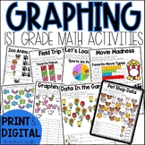 Pictographs and Bar Graph Worksheets - 1st Grade Graphing Unit