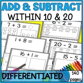 Picture Addition & Subtraction Differentiated Worksheets S