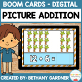 Picture Addition Within 20 - Boom Cards - Distance Learnin