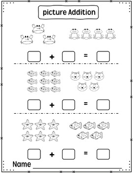 Picture Addition Worksheets free by The Blue Sky | TPT
