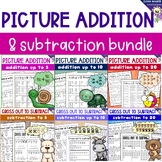 Picture Addition and Subtraction (cross out to subtract)  