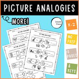 Picture Analogies PDF Worksheets for Kindergarten 1st and 