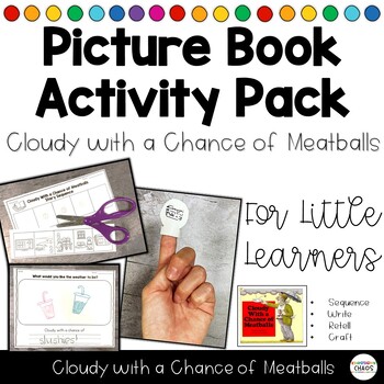 Preview of Picture Book Activity |Cloudy with a Chance of Meatballs | Retell Sequence Craft