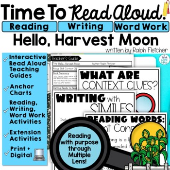 Preview of Picture Book Companion use with Hello Harvest Moon Read Aloud Fall Reading