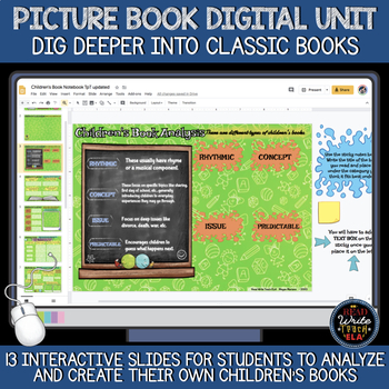 Preview of Picture Book Digital Interactive Notebook: Analysis and Creation of Books