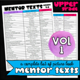 Picture Book Mentor Text List for Upper Grade - VOL. 1