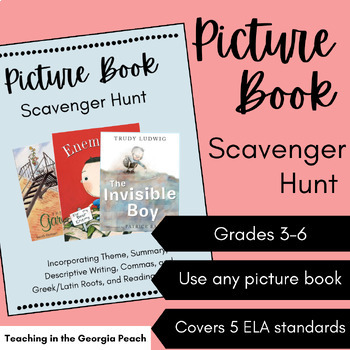 Preview of Picture Book Scavenger Hunt: ELA Project