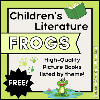 Preview of Picture Books about FROGS | Children's Literature | FREEBIE