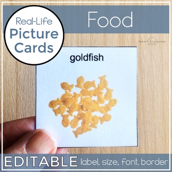 Preview of Food Picture Cards | Real Life Photo Card Visuals Autism Special Education EI