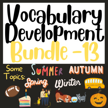 Preview of Building Vocabulary 13 Set Activity Resources Bundle
