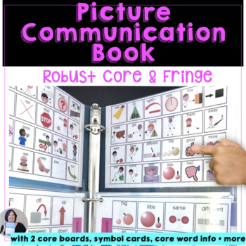 Preview of AAC Core Word Communication Book with Robust Core Vocabulary Speech Therapy