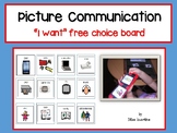 Picture Communication - Choice Board "I want"