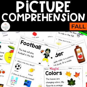 Preview of Picture Comprehension Fall | Special Education
