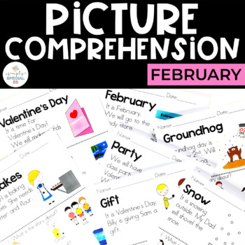Preview of February Picture Comprehension | Valentine's Day | Special Education