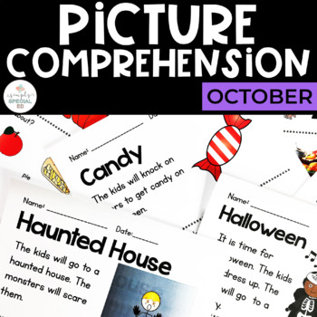 Preview of Halloween Picture Comprehension | October | Special Education