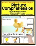 Picture Comprehension LARGE TASK CARDS Sentence Building and Language for Autism