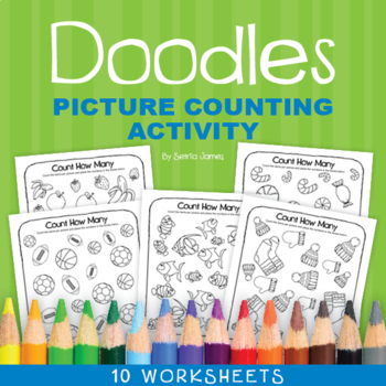 Preview of Picture Counting Activities | Count Shapes Worksheet | Shapes Worksheet Pack