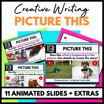 Preview of Daily Picture Writing Prompt Slides 2nd 3rd 4th 5th Grade Creative Story Writing