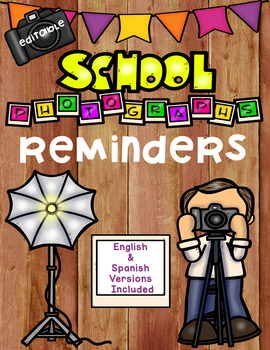 Editable Picture Day Reminders by 2teachalatte TPT