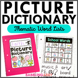 Picture Dictionary for Writing, Vocabulary, Word Work, Lit