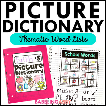 Preview of Picture Dictionary for Writing, Vocabulary, Word Work, Literacy Centers