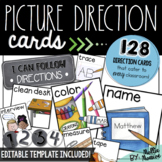 Picture Direction Cards & Editable Template