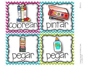Picture Direction Icons {Spanish} by Miss Kindergarten Love | TpT