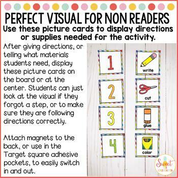 Picture Directions- Rainbow by Sweet for Kindergarten- Kristina Harrill