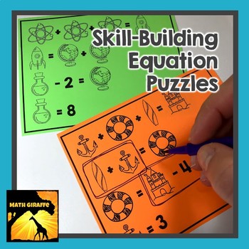 Preview of Picture Equations - Free Challenge Puzzles