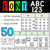 Picture Font ABC123 - Personal and Commercial Use