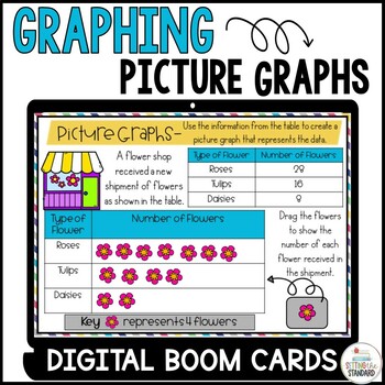Preview of Data and Graphing with Picture Graphs 3rd Grade Math Boom Cards