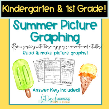 Preview of Picture Graph Practice Worksheets Summer