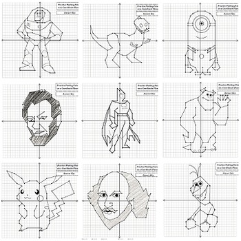 Picture Graphing (Ten Pack): Plotting Points on a Coordinate Plane by